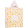 Poncho de bain à capuche bambou gaze de coton ivoire et bananes (3-5 ans) BB & Co Produit 1