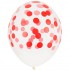 Lot de 5 ballons confetti rouge - My Little Day Lot de 5 ballons confetti rouge - My Little Day