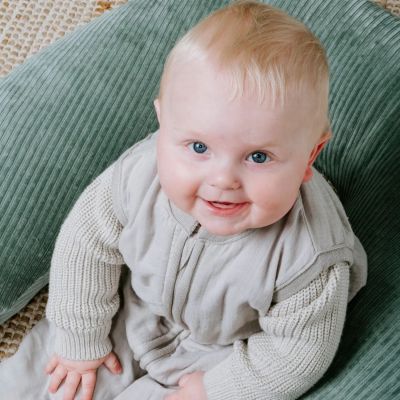 Coussin d'allaitement Sense vert d'eau (140 x 45 cm)