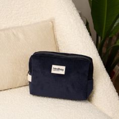 Trousse de toilette Leon Velours Marine - Hindbag