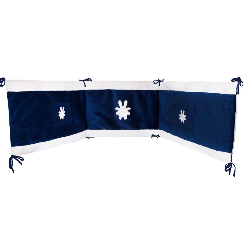 Tour de lit Ange Lapin bleu marine (pour lits 60 x 120 cm et 70 x 140 cm) Trousselier