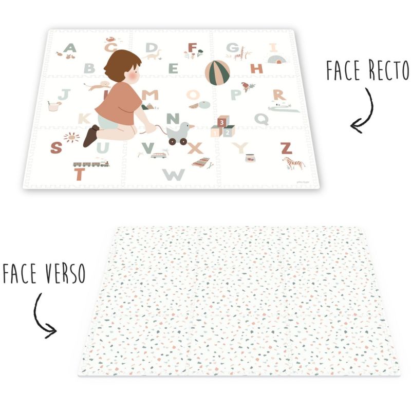 Tapis de jeu réversible 2 en 1 Tiloo Alphabet (180 x 180 cm) Play&Go Produit 3