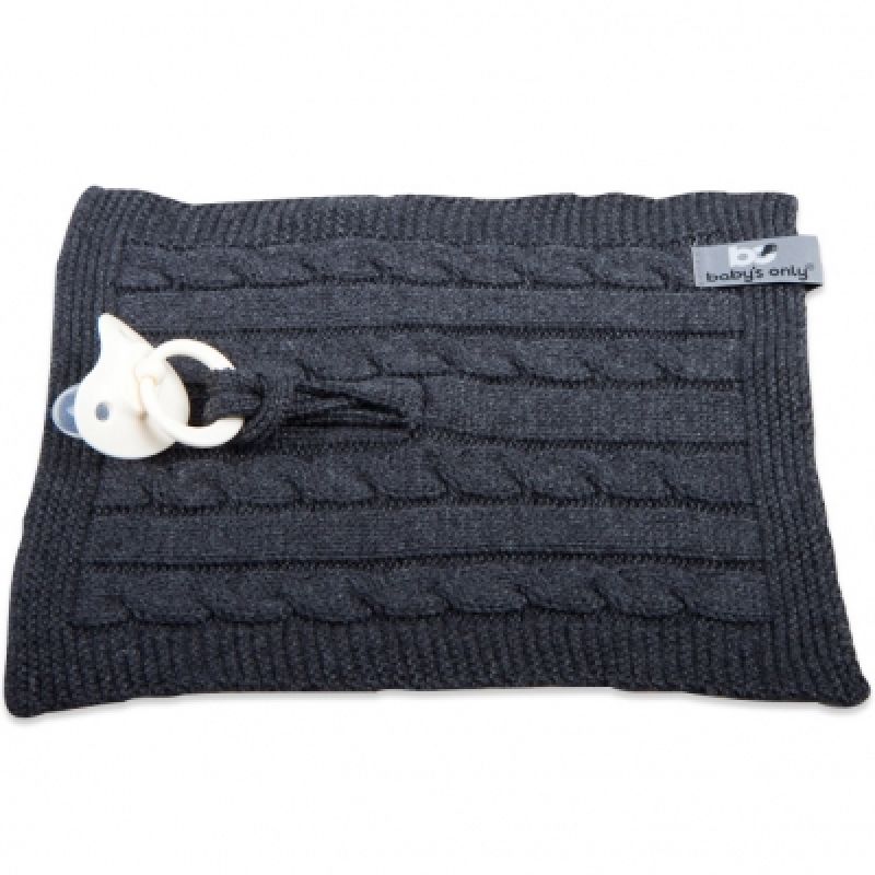 Attache sucette Cable Uni gris anthracite Baby's Only
