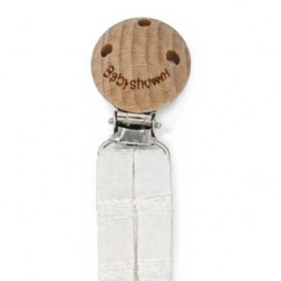 Attache sucette Wood Lullaby White