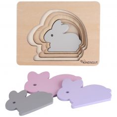 Puzzle en bois Lapin (6 pièces) - Kindsgut