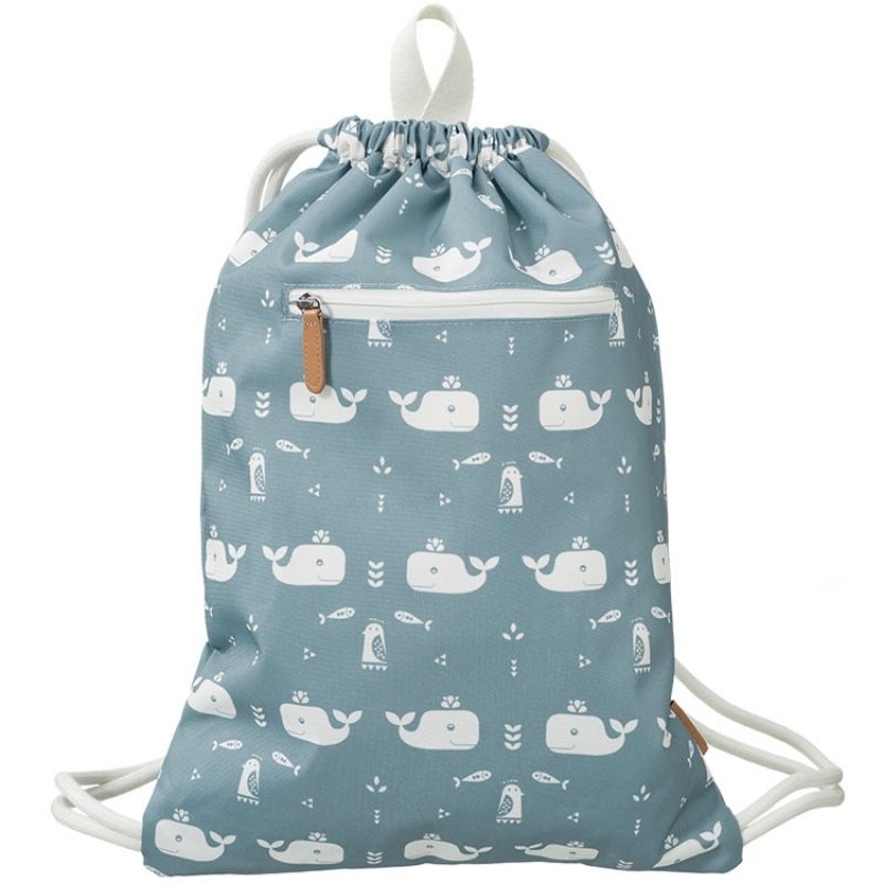 Sac à ficelles baleine bleue Fresk Produit 1 grande taille