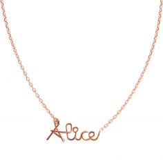 Collier chaîne Prénom goldfilled rose (personnalisable) - Padam Padam