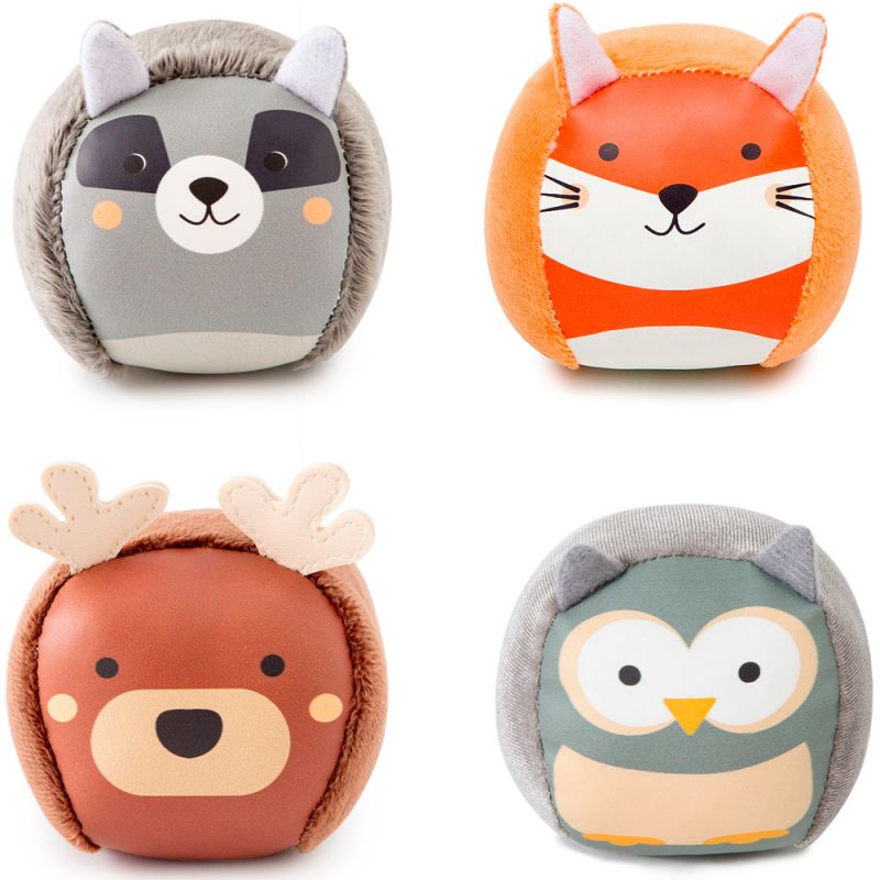 Lot de 4 balles doudous Forêt Doodballs Little Big Friends Produit 1 grande taille