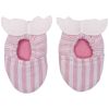 Chaussons avec ailes d'ange gaze de coton rayé vieux rose BB & Co Produit 1