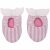 Variation Vieux rose du produit Chaussons avec ailes d'ange gaze de coton rayé vieux rose (0-6 mois) de la marque BB & Co