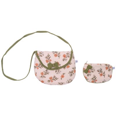 Sac bandoulière et porte-monnaie fleurs BB & Co