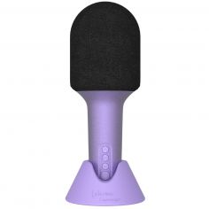 Microphone Bluethooth avec haut-parleur intégré Glitter pourpre - Lalarma