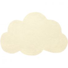Tapis coton nuage jaune clair (67 x 100 cm)  par Lilipinso