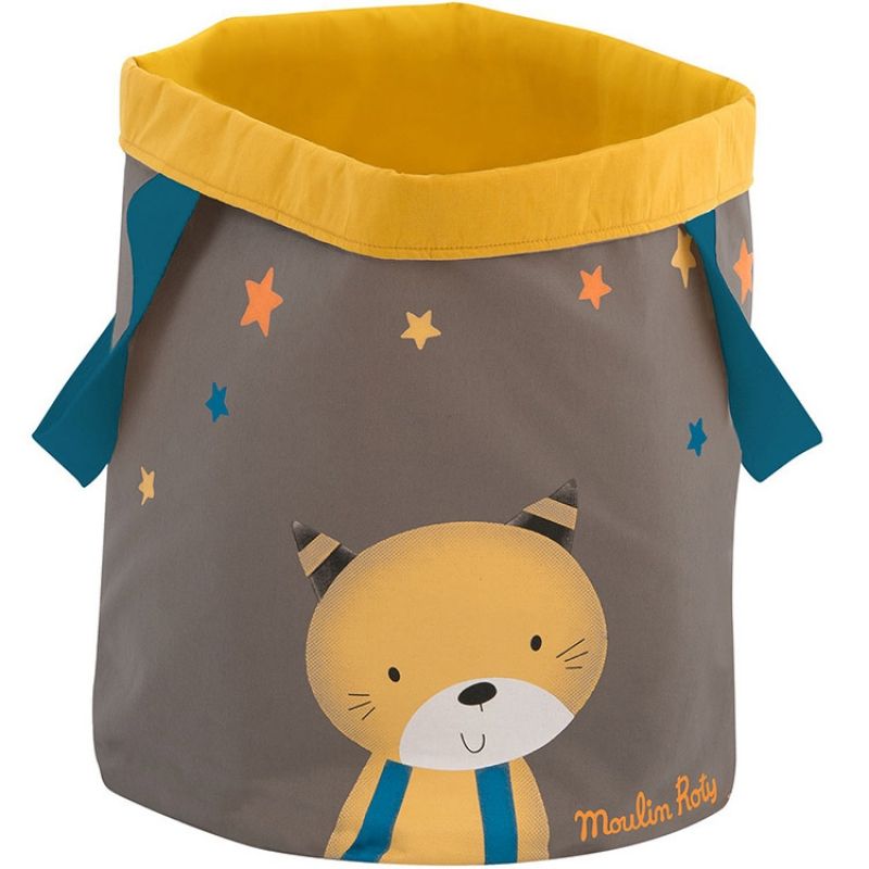 Sac à jouets chat Lulu Les Moustaches (38 x 44 cm) Moulin Roty