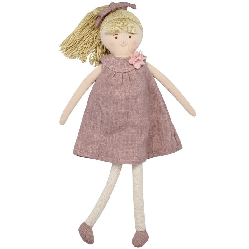 Poupée souple en lin vieux rose (30 cm) Trousselier