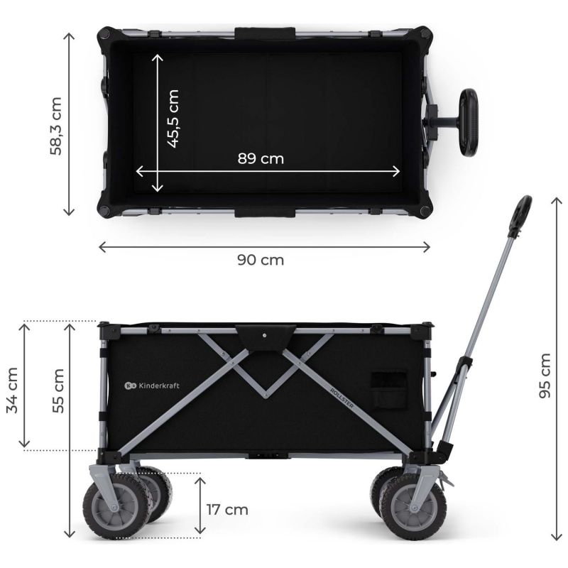 Chariot de transport Rollster Mystic Black Kinderkraft Produit 7