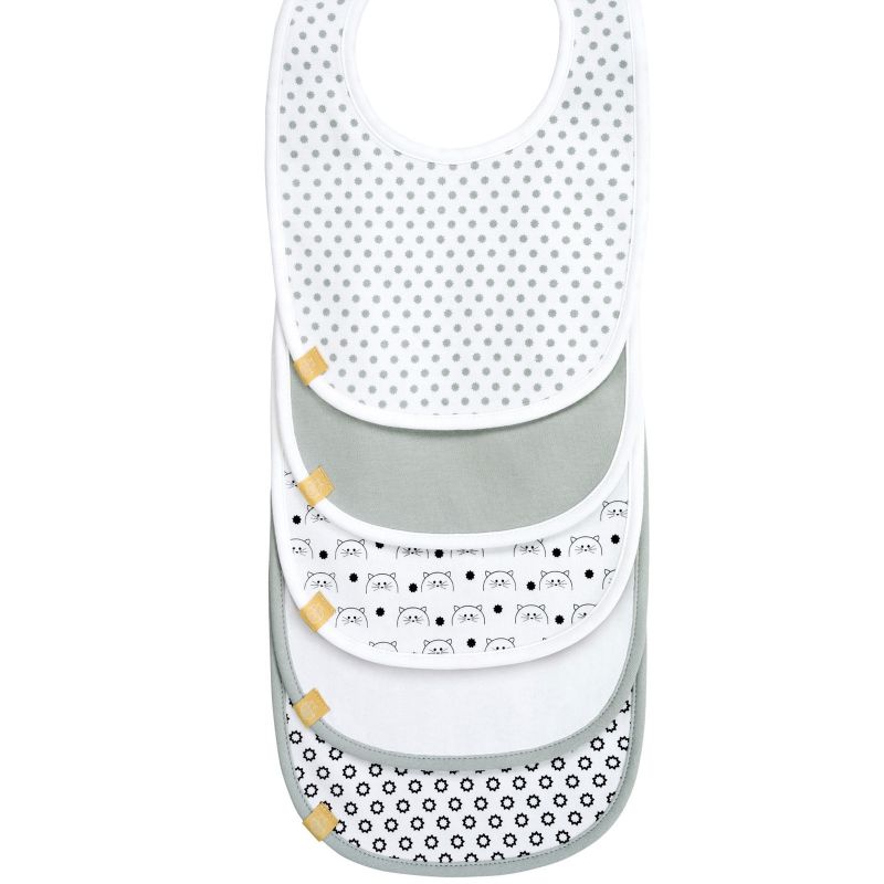 Lot de 5 bavoirs à velcro en éponge Little Chums chat Lässig