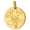 Médaille ronde Maman Chérie 16 mm (or jaune 750°) - Premiers Bijoux
