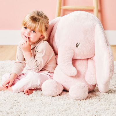 Peluche Fanfan l'éléphant Rose (80 cm)