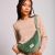 Variation Vert d'eau du produit Sac banane Andrea Velours Vert d'eau de la marque Hindbag