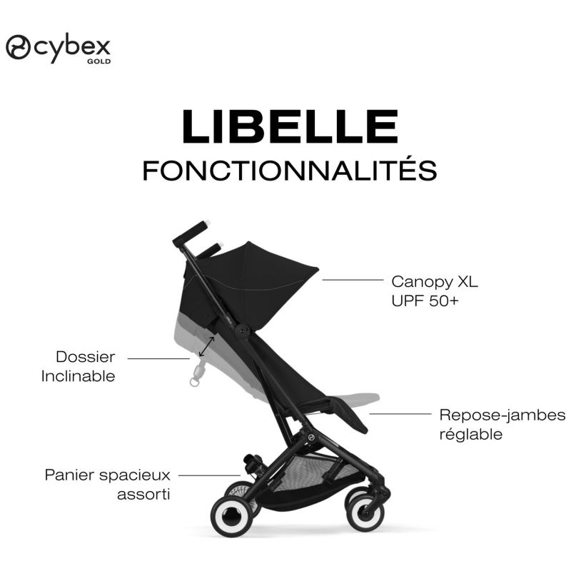 Poussette Ultra Compacte Libelle 2026 châssis Black Magic Black Cybex Produit 3