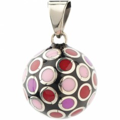 Bola noir cercles roses , Babylonia pregnancy jewel