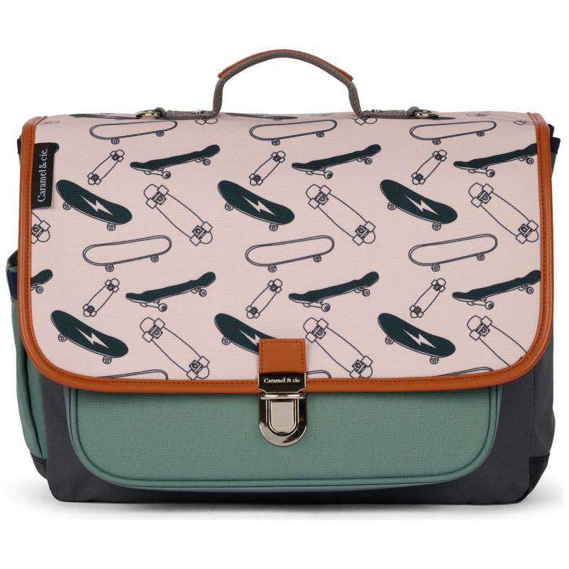 Cartable A4 primaire Grey Skates (38 cm) Caramel & Cie Produit 1