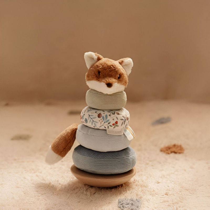 Renard à empiler doudou et bois FSC Forest Friends Little Dutch Ambiance 3