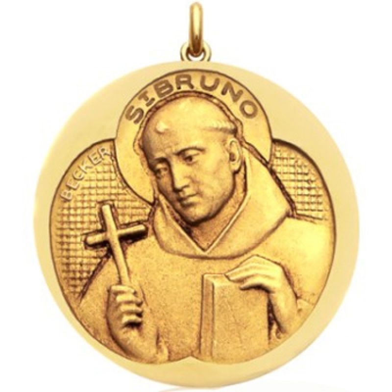 Médaille Saint Bruno (or jaune 750°) Becker