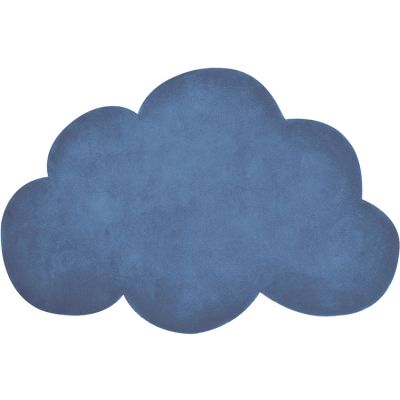 Tapis nuage en coton bleu foncé (67 x 100 cm)  par Lilipinso