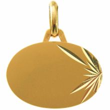 Médaille ovale étoile facettée (or jaune 750°)  par Maison Augis