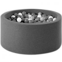 Piscine à balles ronde gris foncé personnalisable (90 x 30 cm)  par Misioo