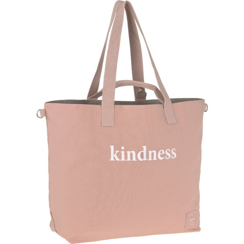 Sac à langer à anses Green Label en coton bio Statement rose Lässig