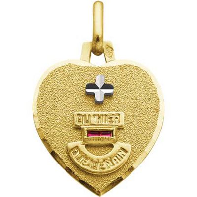 Médaille d'amour L'Audacieuse personnalisable (or jaune 18 carats)