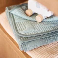 Couverture en coton Jungle Jambo Ash Green-Laurel (75 x 100 cm)