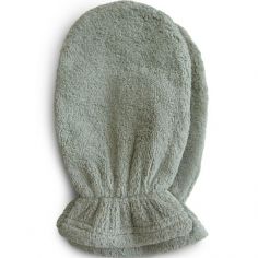Lot de 2 gants de toilette en coton bio Moss - Mushie