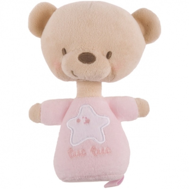 Hochet peluche rose Lunes et étoiles Tuc Tuc