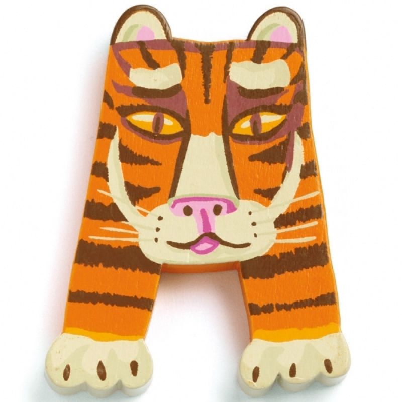 Lettre A en bois Tigre Achille Djeco