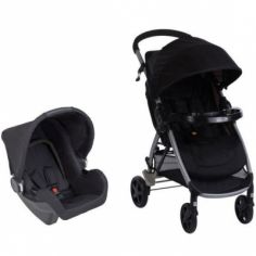 poussette trio oakland 2 black collection