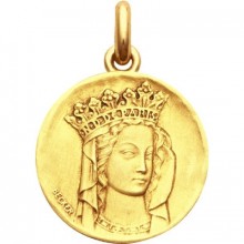 Médaille Vierge Notre dame de Paris (or jaune 750°)  par Becker