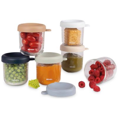 Coffret 6 portions verre 250 ml Natural color mix Béaba