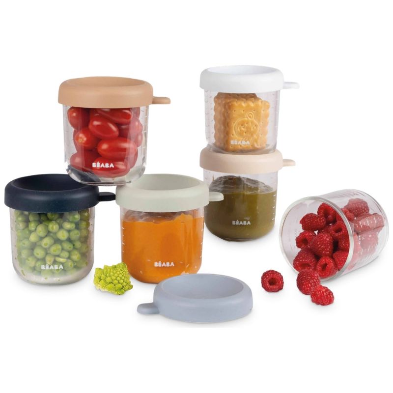 Coffret 6 portions verre 250 ml Natural color mix Béaba Produit 1