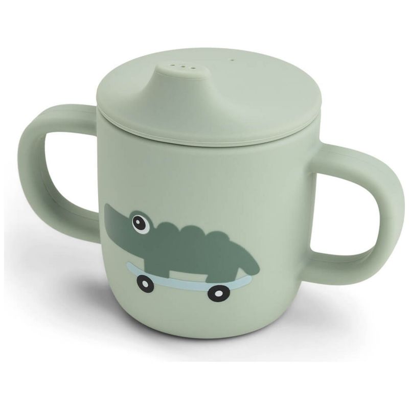 Tasse à bec à 2 anses en silicone Playground Vert Done by Deer Produit 2