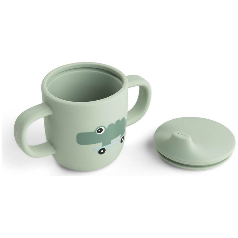 Tasse à bec à 2 anses en silicone Playground Vert Done by Deer Produit 3