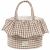 Variation Marron du produit Panier de rangement Praliné Vichy Moka de la marque Walking Mum