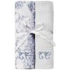 Set de 2 langes Toile de Jouy bleu (70 x 70 cm) Tartine et Chocolat Produit 1