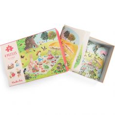 Lot de 4 mini puzzles des saisons La Grande famille (4 x 12 pièces)