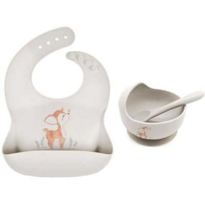 Set vaisselle en céramique et silicone imprimé animaux - Vertbaudet