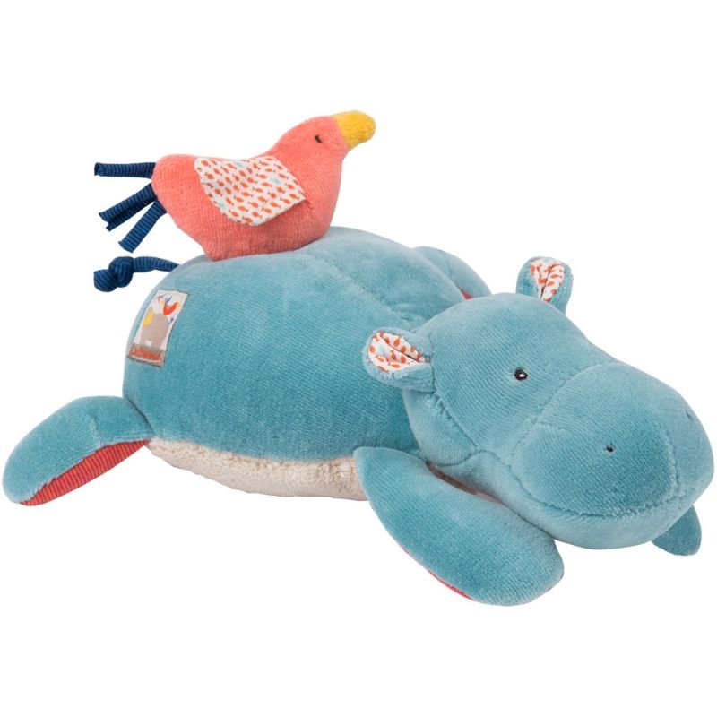 Peluche musicale hippopotame Les Papoum (25 cm) Moulin Roty