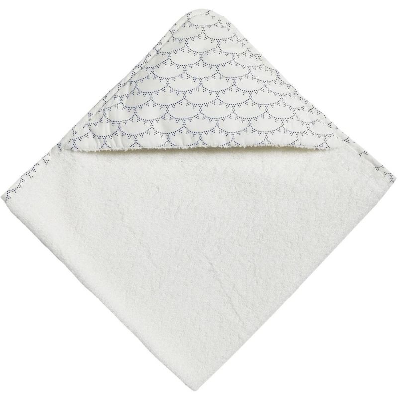 Cape de bain en coton bio Rivoli prestige blue (70 x 70 cm) Maison Charlotte